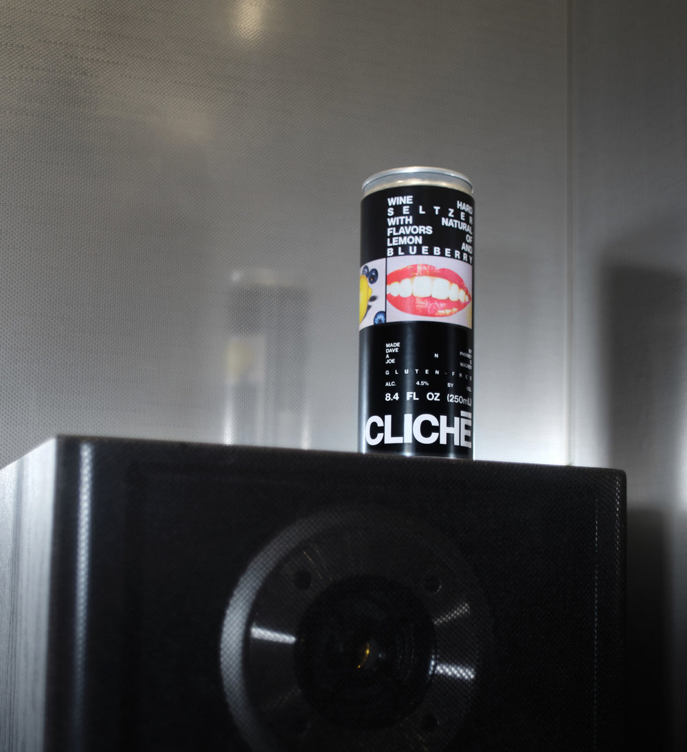 can of cliche on speaker